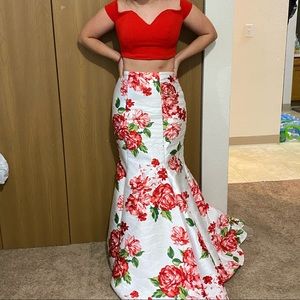 Two piece prom dress!